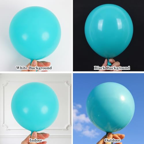 Image of RUBFAC 135pcs Teal Blue Balloons Different Sizes 18 12 10 5 Inch Turquoise Teal Latex Balloon Garland Arch for Birthday Wedding Engagements Anniversary Baby Shower Party Decoration