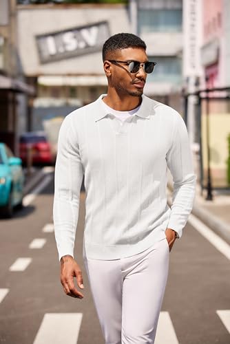 Pull décontracté col V COOFANDY pour vos sorties de week-end en ville