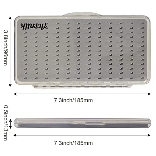 Aventik Super Slim Transparent Fly Fishing Storage Hook Case Tackle Trays Fly Box Foam Design Magnetic Pad Compartments 6C 12C 18C(H34B) #TOP1