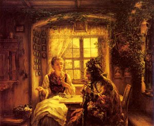 Peinture à l'huile de maître Otto Piltz reproduction d'art sur toile haut de gamme 12x16
