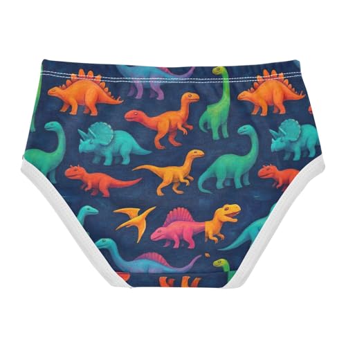 Joisal Print Toddler Underwear Floral 2t Cotton Cute Panties Girl Colorful Dinosaurs Dark Blue Kids Undies Briefs2