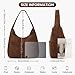 GSenhui Hobo Bag Tote Bag Damen Uni Tasche Umhängetasche Gross Tragetasche Große Kapazität Damen Schultertaschen Handtasche Schule Vintage Beuteltasche Ledertasche Schwarz Imagen de GSenhui Hobo Bag Tote Bag Damen Uni Tasche Umhängetasche Gross Tragetasche Große Kapazität Damen Schultertaschen Handtasche Schule Vintage Beuteltasche Ledertasche Schwarz