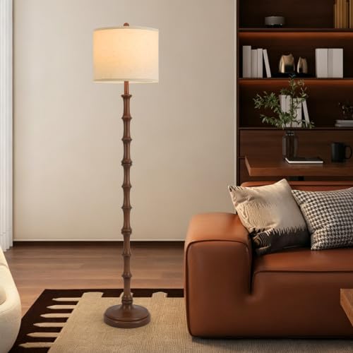 Terpsichore Brown Bamboo Resin Floor Lamp