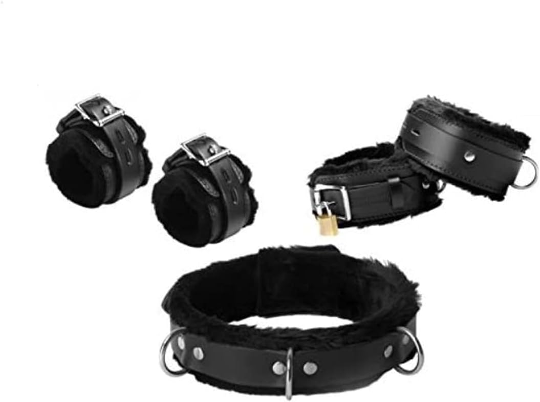 Fur Lined Leather Bondage Essentials Kit