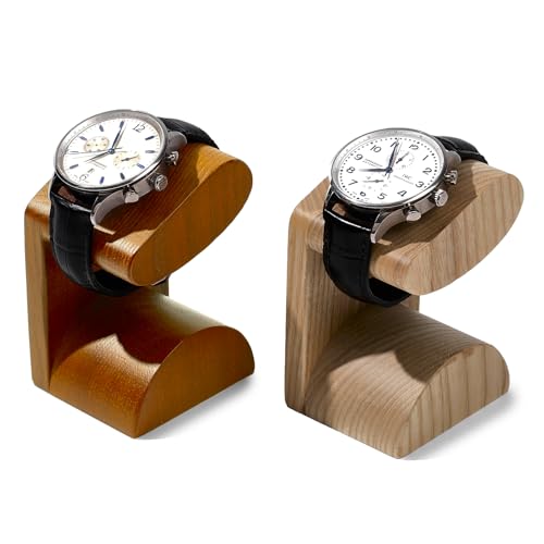 Papten Solid Wood Watch Display Stand T-bar Watch Stand Jewelry Holder Stand Watch Holder Organizer For Men And Women Watch Holder (Light Color) by Papten - Used condition - Image 6
