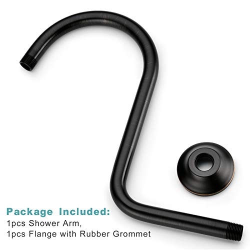 Bestill 13 Inch S Shape Shower Head High Rise Extension Shower Arm And Flange, Oil Rubbed Bronze #TOP5