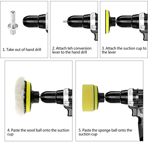Spugna lucidante per auto, speciale 80 mm 11 pz