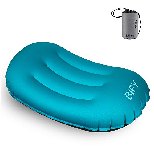 Preisvergleich Produktbild Aufblasbares Kissen BIFY Campingkissen Blau Aufblasbares Reisekissen Sitzkissen multifunktional für Camping im Freien, Strand, Urlaubsreise, Büro, Reise - Blau