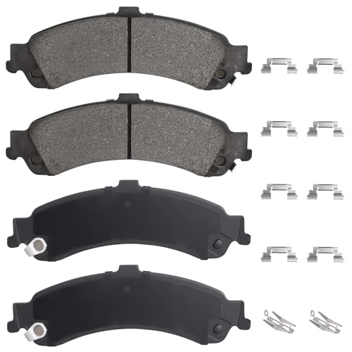 ILONPA Rear Semi-metallic Disc Brake Pads Set for Chevy Silverado