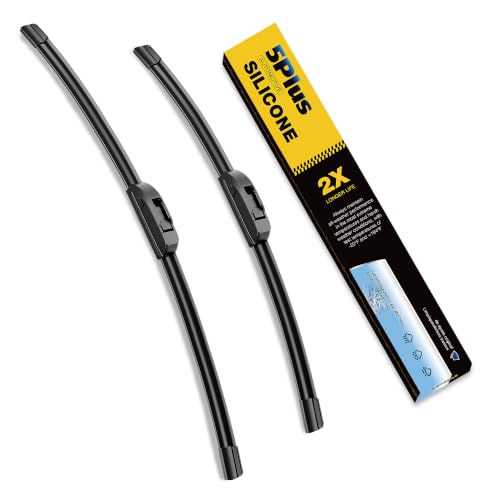 Image of 5 PLUS Premium Silicone Wiper Blades 28 inch+18 inch Front Windshield Wipers 2-PACK