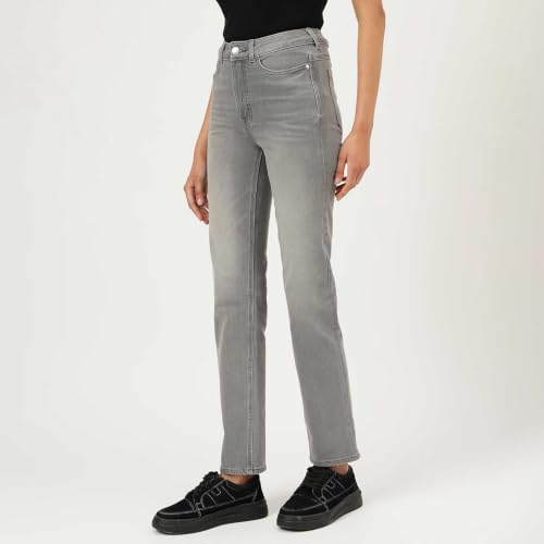 Image of Marks & Spencer High Rise Straight Fit Ankle Length Jeans