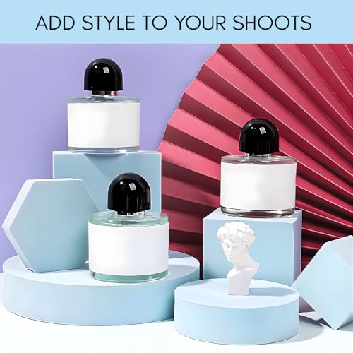 Image of SMILEDRIVE Product Photography Props 6-piece Set, Blue | Hard Foam Riser & Blocks, Lightweight, Waterproof, Re-usable