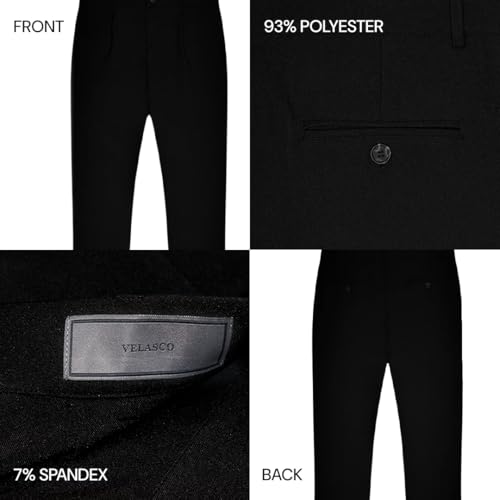 Velasco ZV Men's Stretch Textured Pants – Regular Fit, Soft Cotton-Spandex Blend, Subtle Texture – Comfortable Everyday Wear4