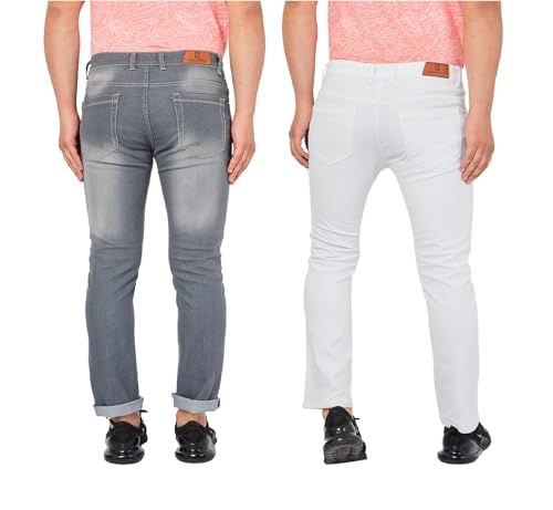 Image of Ben Martin Men's Slim Fit Mid Rise Pack of 2 Stretchable Casusal Denim Combo Jeans Pant, CMB-AU24
