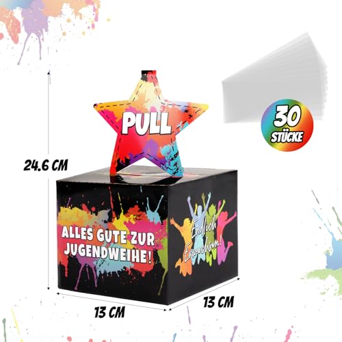 COMOOKA Geldgeschenk Jugendweihe Geschenke Junge Mädchen, Überraschungsbox Geldgeschenke Verpackung Bunt, Jugendweihe Geschenk Geschenkbox Schachtel Wunscherfüller