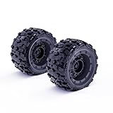 DIKAVEY RC-Räder- und Reifensatz, 1/16 Maßstab, Offroad-Truck, Gummifelgen, Ersatzteile für RC-Fahrzeuge