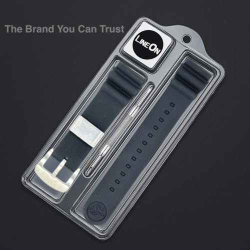 Image of Lineon 22mm Silicone Soft Watch Strap Compatible With CASIO DURO MDV106, MDV-10 with Tool and Pins