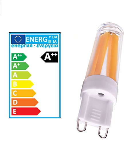 Live-wire-direct 1 x G9 Pure Day LED blanco Bombillas de Filamento Luz Clara 3 W = 40 W Halógeno 240 V regulable