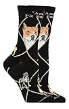 WHD American Pit Bull Terrier Crew Socks for Women & Men | Black, Medium | 1-Pack