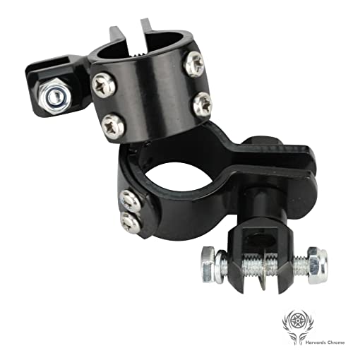 Black 1.25" Highway Bar Footpegs Clamps 1-1/4" Crash Bar Footpeg Bracket 32Mm Engine Guard Foot Pegs Mount For Harley Honda India Kawasaki Suzuki Yamaha #TOP2