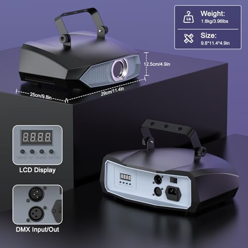 Image of DJ Laser Light for Party, 3D Animation Laser Machine,Multiple Control Functions,Support Manual Graffiti, Text Playback, and Personalized Programming,Suitable for DJ Parties, KTV Bars and Events(2PCS)