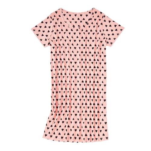 Image of American Trends Nightgowns for Women Cotton Night Shirts Short Sleeve Knee-Length, Sleep Shirts Summer Pajamas Sleepwear