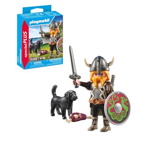 Viking Avec Chien Bouclier Et Armes Playmobil La Boite - vue 6