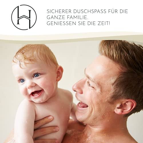 Homerella Duschmatte Hautsensitiv 53x53 cm, INKL. AUFHÄNGUNG | Antirutschmatte Dusche BPA frei, latexfrei | Duschmatte rutschfest schimmelresistent & maschinenwaschbar | Duscheinlage rutschfest – Bild 5