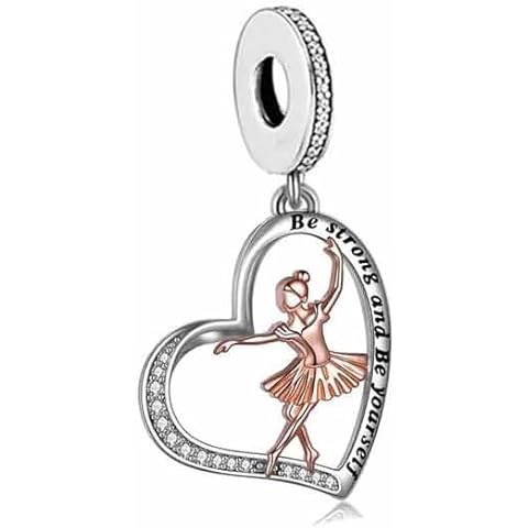 Ballet Ballerina Rose Gold Charm Pendant Cover