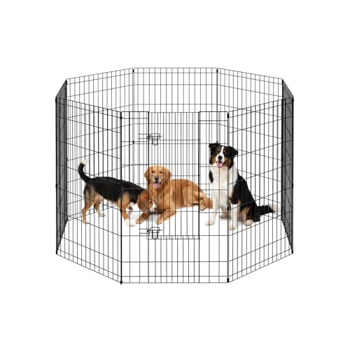 Image of FDW | Dog Playpen | 42 inch, 8 Panels | Heavy Duty Metal Pet Exercise Pen
