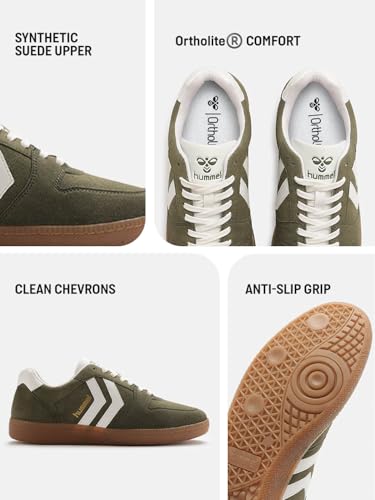 Image of hummel Classic Verve Casual Suede Sneaker for Men Lightweight with Synthetic Suede Enhanced Comfort Cushioned Insole and Slip-Resistance Work and Play Business Casual Shoes