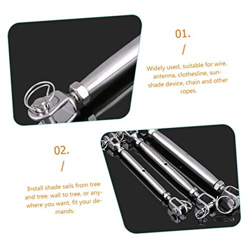 Gatuida Turnbuckle Stainless Steel Cable Turnbuckle Rigging Screw for Wire Rope miniatura 5
