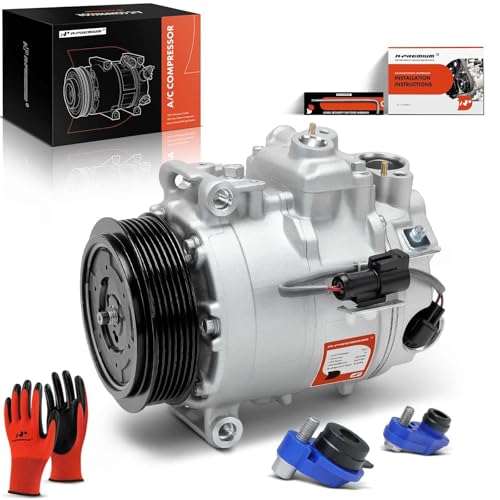 A-Premium Air Conditioner AC Compressor with Clutch Compatible with Land Rover Range Rover 2006-2009, LR3 2005-2009 & Jaguar XF 2009-2010, 7SEU17C Style (Not PXV16 or 10S17C)