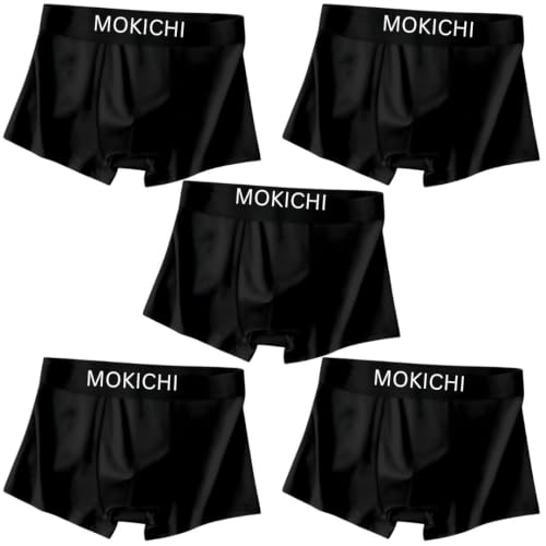 Image of Men's Ice Silk Boxer Briefs Pack of 5 | Ultra Soft Breathable Stretch Trunks | Moisture Wicking Quick Dry Men's Underwear | Comfortable Mid Rise Anti Chafing Innerwear
