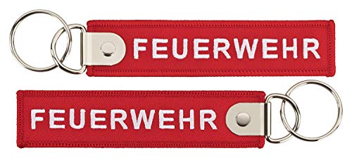 PACOTEX FEUERWEHR Schlüsselanhänger rot 120x27mm mit verstärktem Schlüsselring
