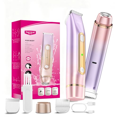 2-in-1 Bikini Trimmer for Women with Dual-Head Design
