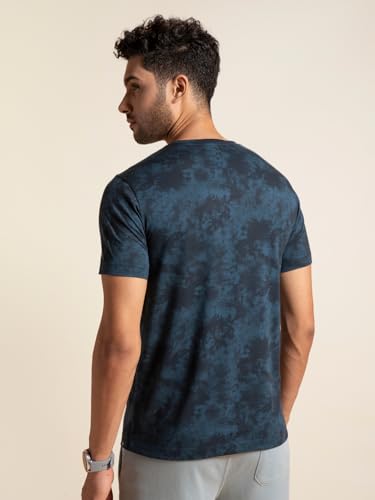 Image of DAMENSCH Regular Fit Cotton Blend Tshirt Half Sleeve Crew Neck Comfortable Casual Lightweight Premium Vortex Elemental Breeeze Tshirts for Men Pack of 1