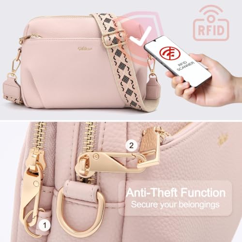 Image of Crossbody Bag for Women Vegan Leather Handbag Purse Anti Theft RFID