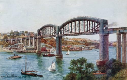 Póster de Lienzo Bridge Saltash Quinton 60x90cm Cuadro Decorativo Hogar Dormitorio