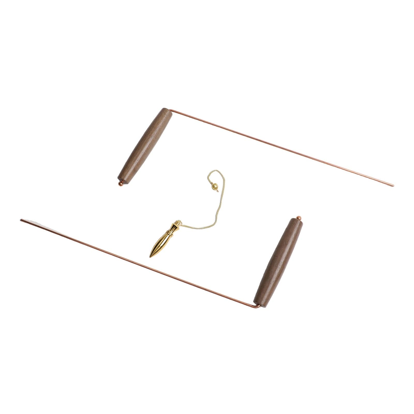SPORTARC Kupfer Wünschelruten, Messing-Pendel-Set, Walnuss-Griff, Tauchset für Wassersuche, Goldsuche, verlorene Gegenstände