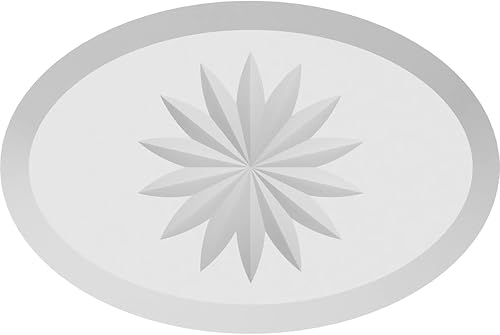 Miniatura 2 de Ekena Millwork ROSP040X028X050DAL10 Roseta estándar con borde biselado, 4 pulgadas de ancho x 2 34 pulgadas de alto x 12 pulgadas, PVC