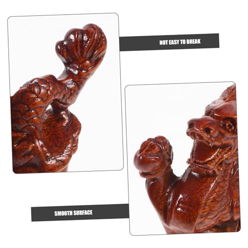 Objet de décoration de dragon en bois Zerodeko pour maison et bureau style traditionnel - 8