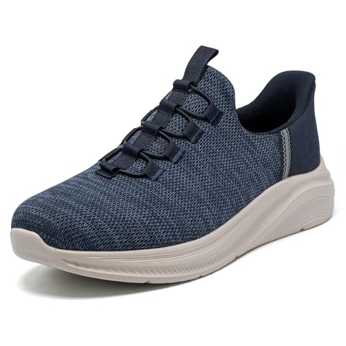Image of Mens Wide Shoes Casual Slip On Shoes for Men - Men Loafers Wide Comfortable Boat Shoes with Arch Support