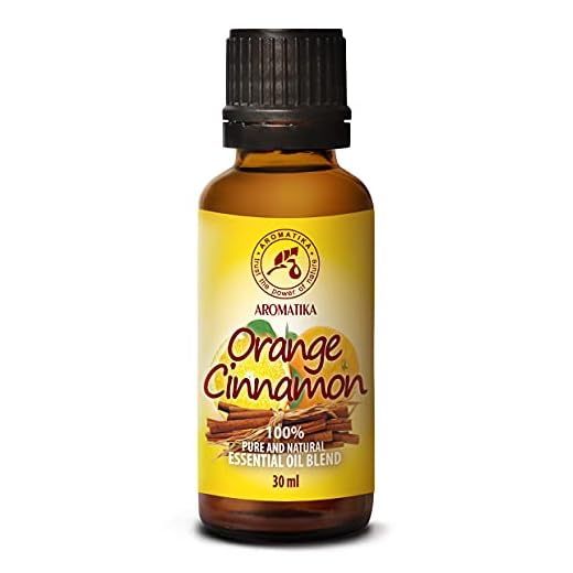 Fragrance Oil Blend 30ml - The Mix Natural Essential Oils - Cinnamon Oil - Orange Oil - Best for Aromatherapy - Oil Burner - for Calming - Beauty - Relaxation - Glass Bottle