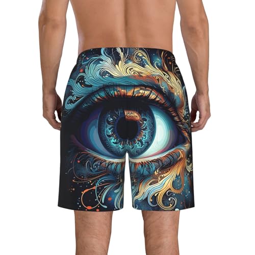 Eye Swirling Abstract Psychedelic Beautiful Men's Quick Dry Swim Trunks Surfing Beach Mesh Board Shorts3