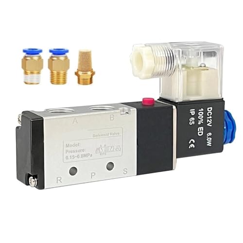 Électrovanne pneumatique 3V210-08 3 voies 2 positions NC DC12V avec raccords de 12mm - 2