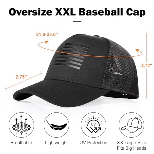 Image of Oversize XXL American Flag Trucker Hat