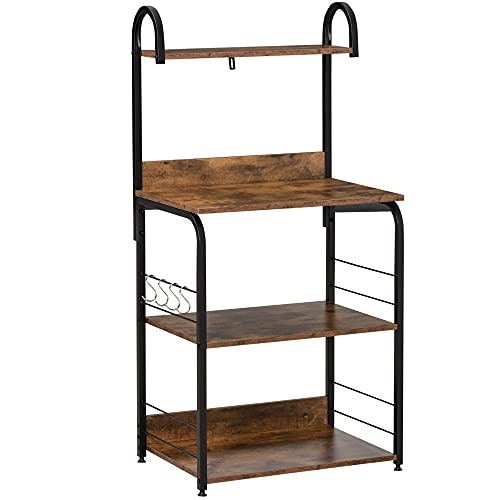 4 RIPIANI: Questo mobiletto da cucina offre tanto spazio per riporre forno microonde, utensili, spezie e altri accessori. La sua struttura compatta ti permette di posizionarlo anche in piccoli spazi.
