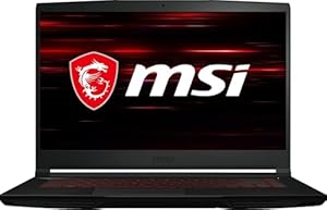 MSI GF63 slanke gaming-laptop, 15,6 inch (39,6 cm) FHD 144Hz, Intel i5-11400H, RTX 3050, 16GB RAM, 512GB NVMe SSD, Windows 11, aluminium zwart