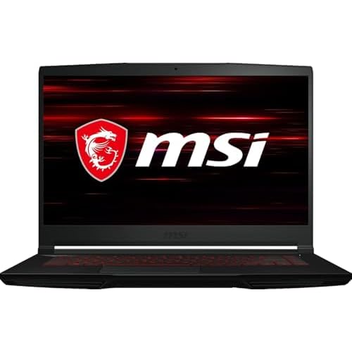 MSI GF63 Thin Gaming Laptop, 15.6″ FHD 144Hz, Intel i5-11400H, RTX 3050, 16GB RAM, 512GB NVMe SSD, Windows 11, Aluminum Black